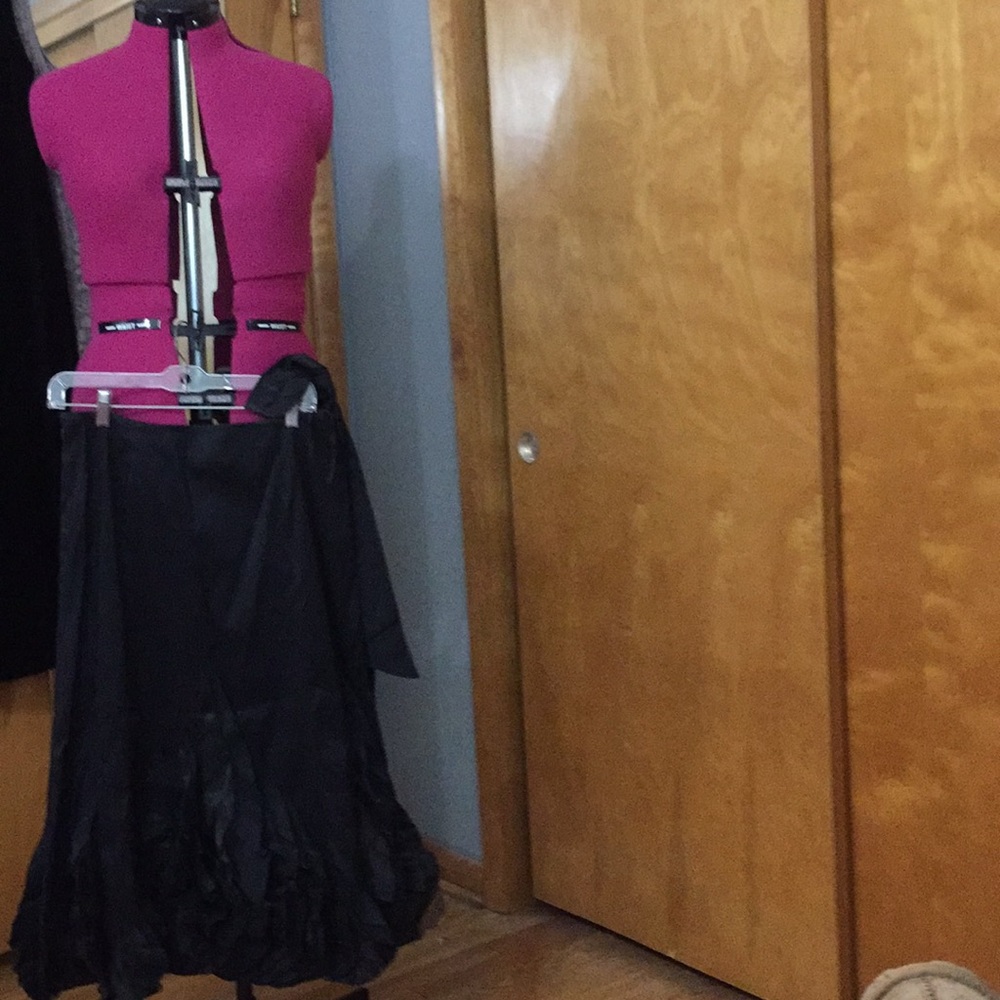 Ruffled bottom ballroom skirt